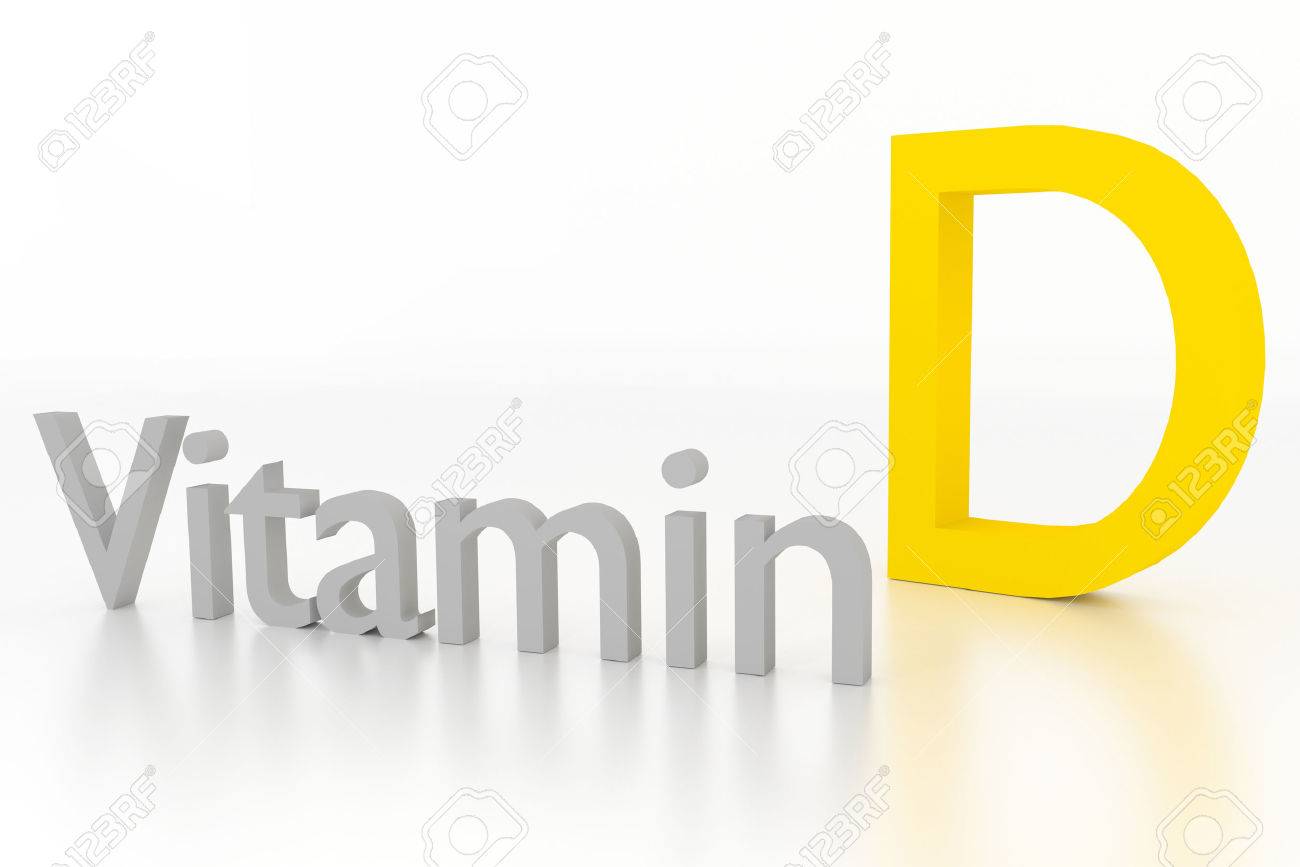 vitamin d 3d illustration on white glossy surface - 39430432 vitamin d 3d illustration on white glossy surface - 39430432