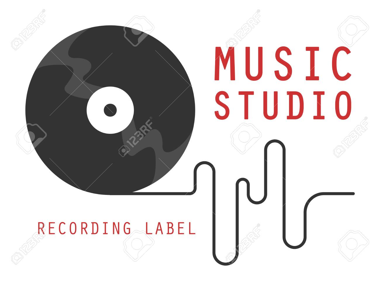 Sound Recording Studio Logo Music Company Emblem Or Logotype Royalty Free Cliparts Vectors And Stock Illustration Image 118193637