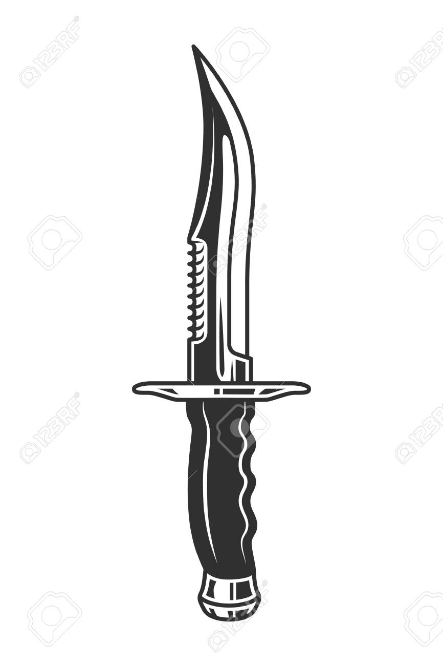 vintage combat knife template royalty free cliparts vectors and