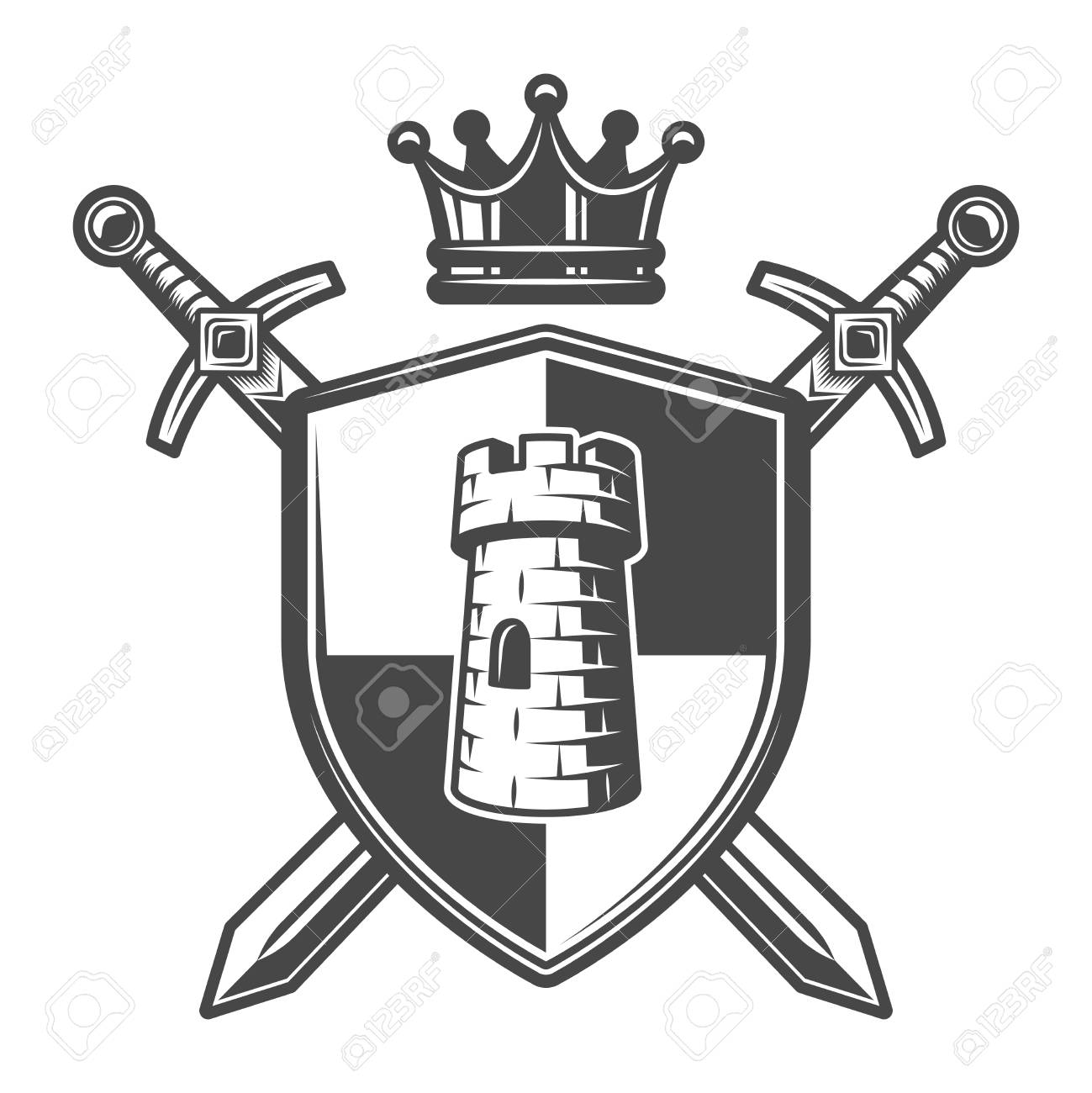 Vintage Medieval Coat Of Arms Template Royalty Free SVG, Cliparts, Vectors,  and Stock Illustration. Image 105268789., image size:1299x1300
