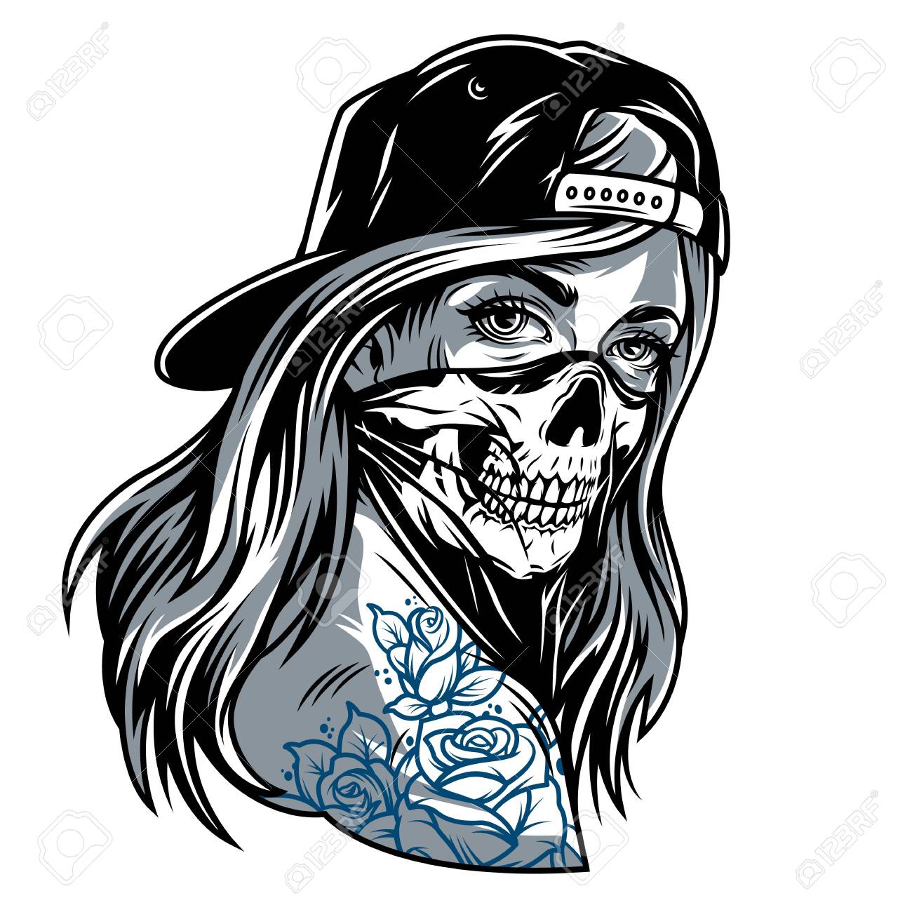 cap and skull