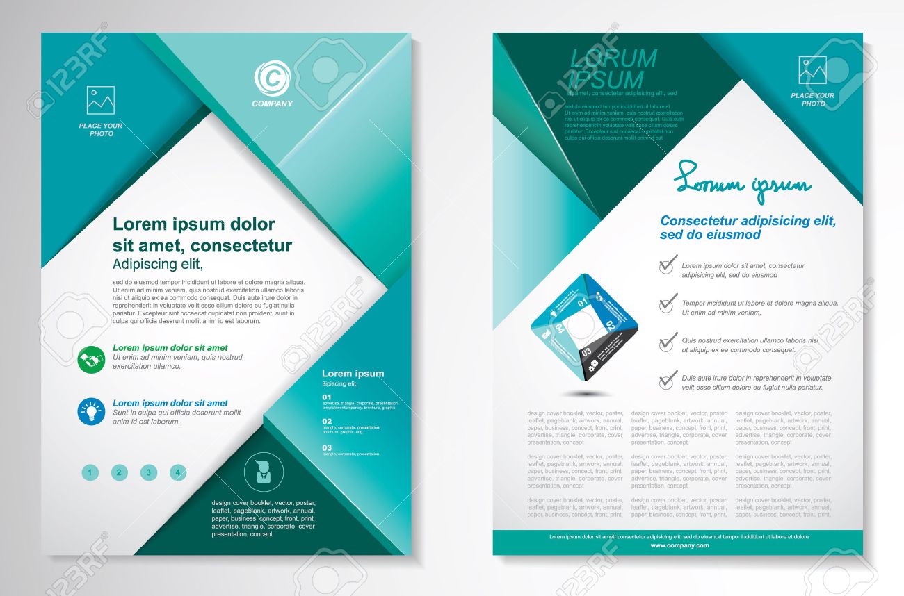 vector brochure flyer design layout template size a4 front simple leaflet design