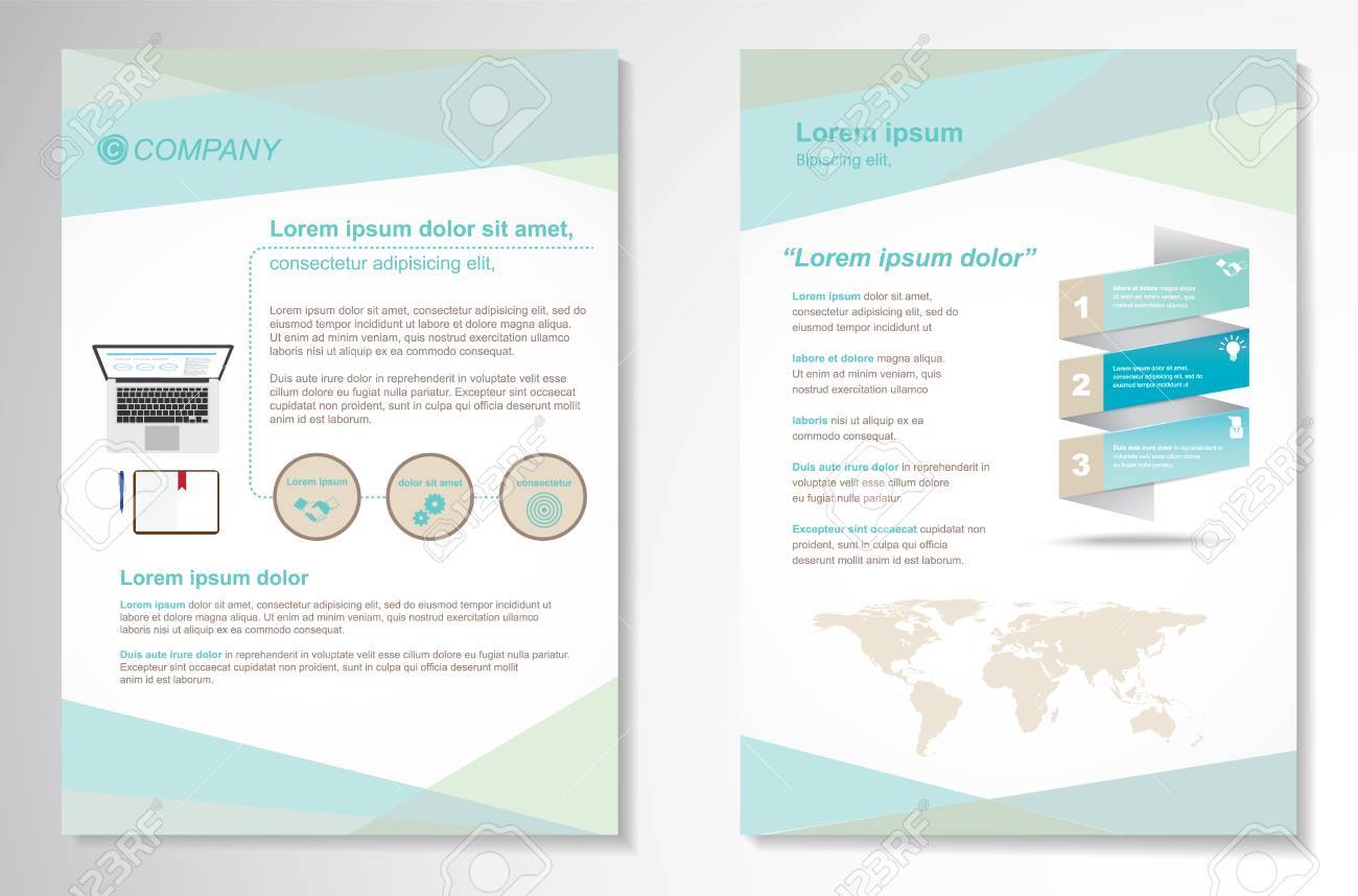 Template vector design for Brochure, Annual Report, Magazine, Poster, Corporate Presentation, Portfolio, Flyer, layout modern with blue color size A4, Front and back, Easy to use and edit. - 74688459 Template vector design for Brochure, Annual Report, Magazine, Poster, Corporate Presentation, Portfolio, Flyer, layout modern with blue color size A4, Front and back, Easy to use and edit. - 74688459