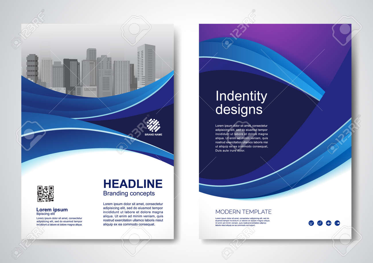 Template vector design for Brochure, AnnualReport, Magazine, Poster, Corporate Presentation, Portfolio, Flyer, infographic, layout modern with blue color size A4, Front and back, Easy to use and edit. - 171958207 Template vector design for Brochure, AnnualReport, Magazine, Poster, Corporate Presentation, Portfolio, Flyer, infographic, layout modern with blue color size A4, Front and back, Easy to use and edit. - 171958207