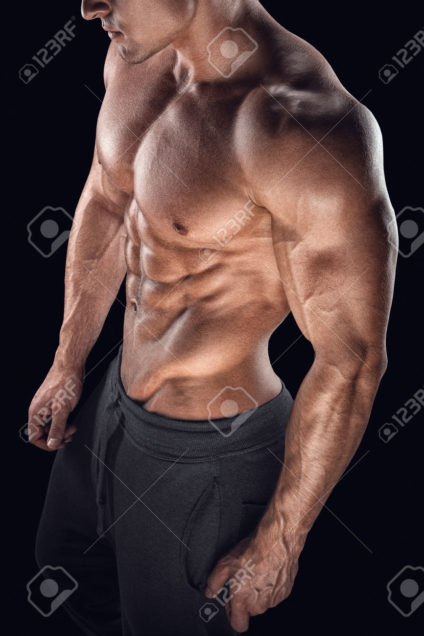 6 を示す青年運動胴体パック 6 パック完璧な Abs 樹脂肩上腕二頭筋上腕三頭筋と胸 Abs 強力なボディービルダー の写真素材 画像素材 Image 41423189