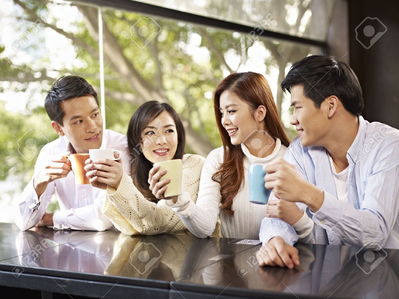 Friends Drinking Coffee Friends Drinking Coffee