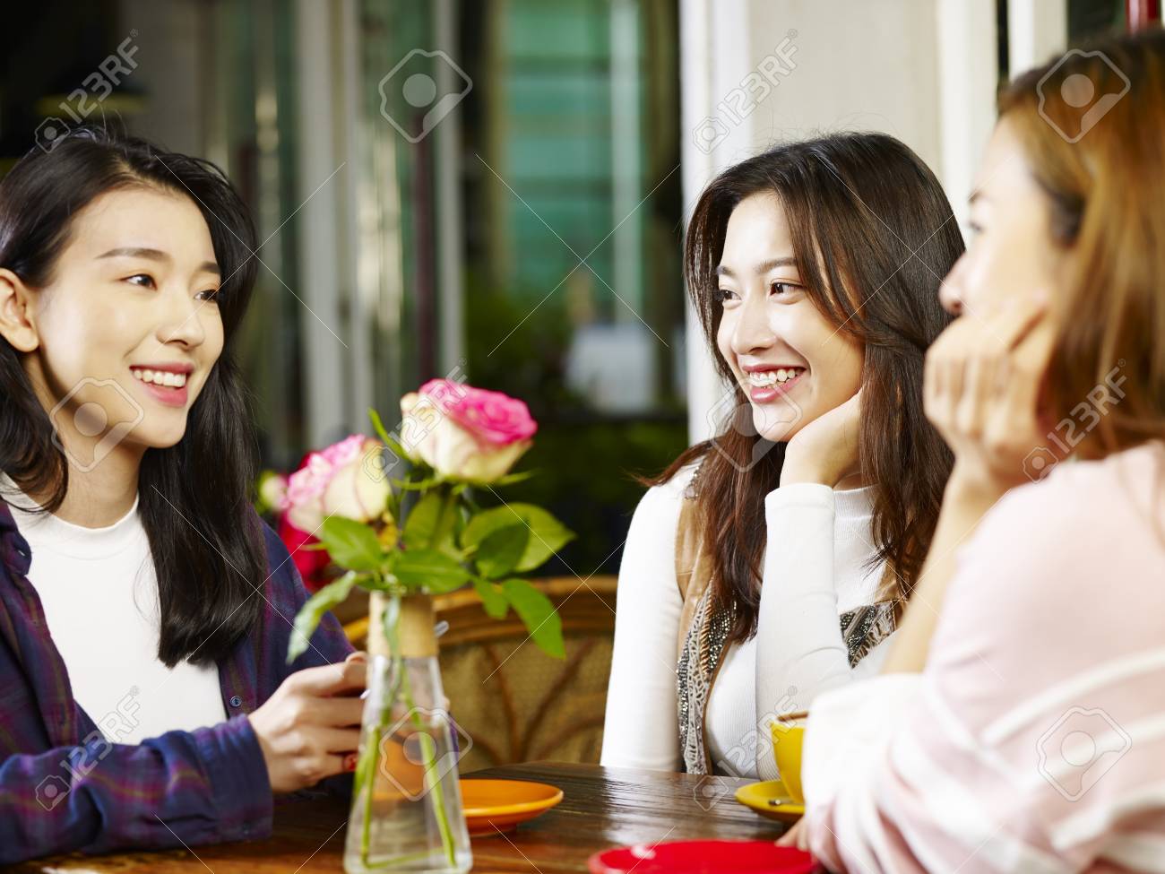 Asian Coffee Shop Girls