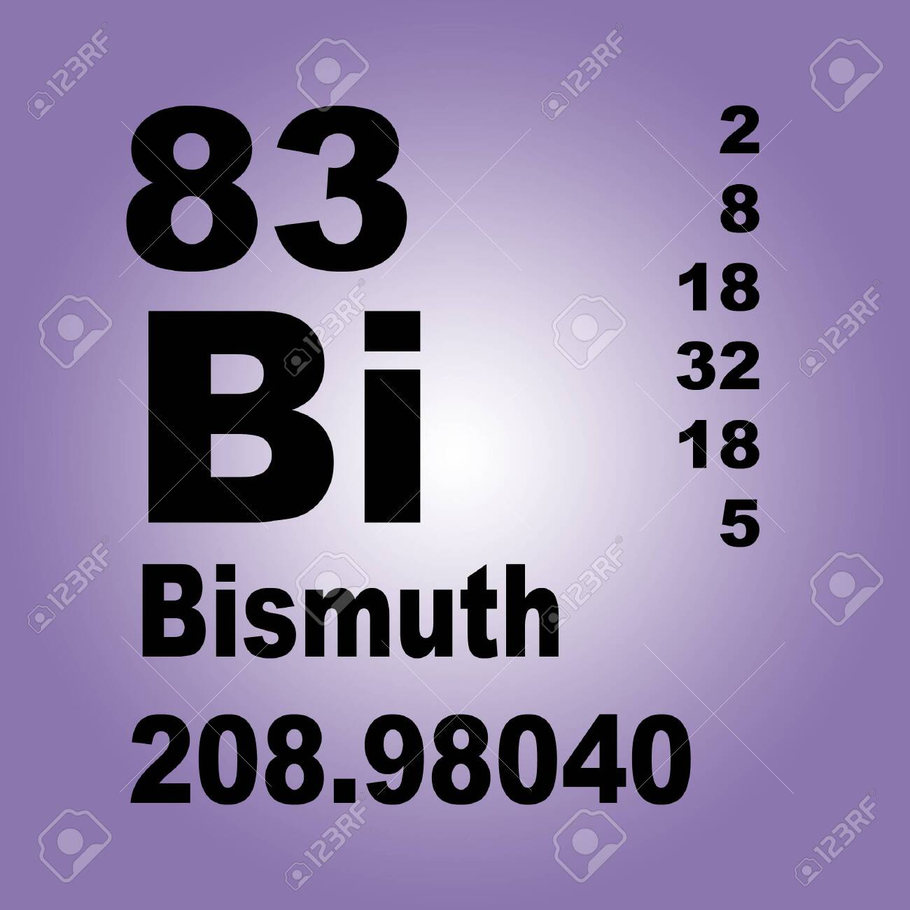 Bismuth Is A Chemical Element With Symbol Bi And Atomic Number 83. Stock  Photo, Picture and Royalty Free Image. Image 136803528.