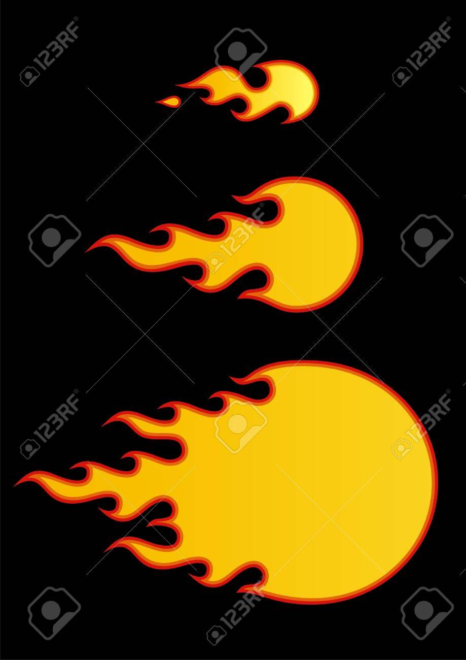 fireball black background