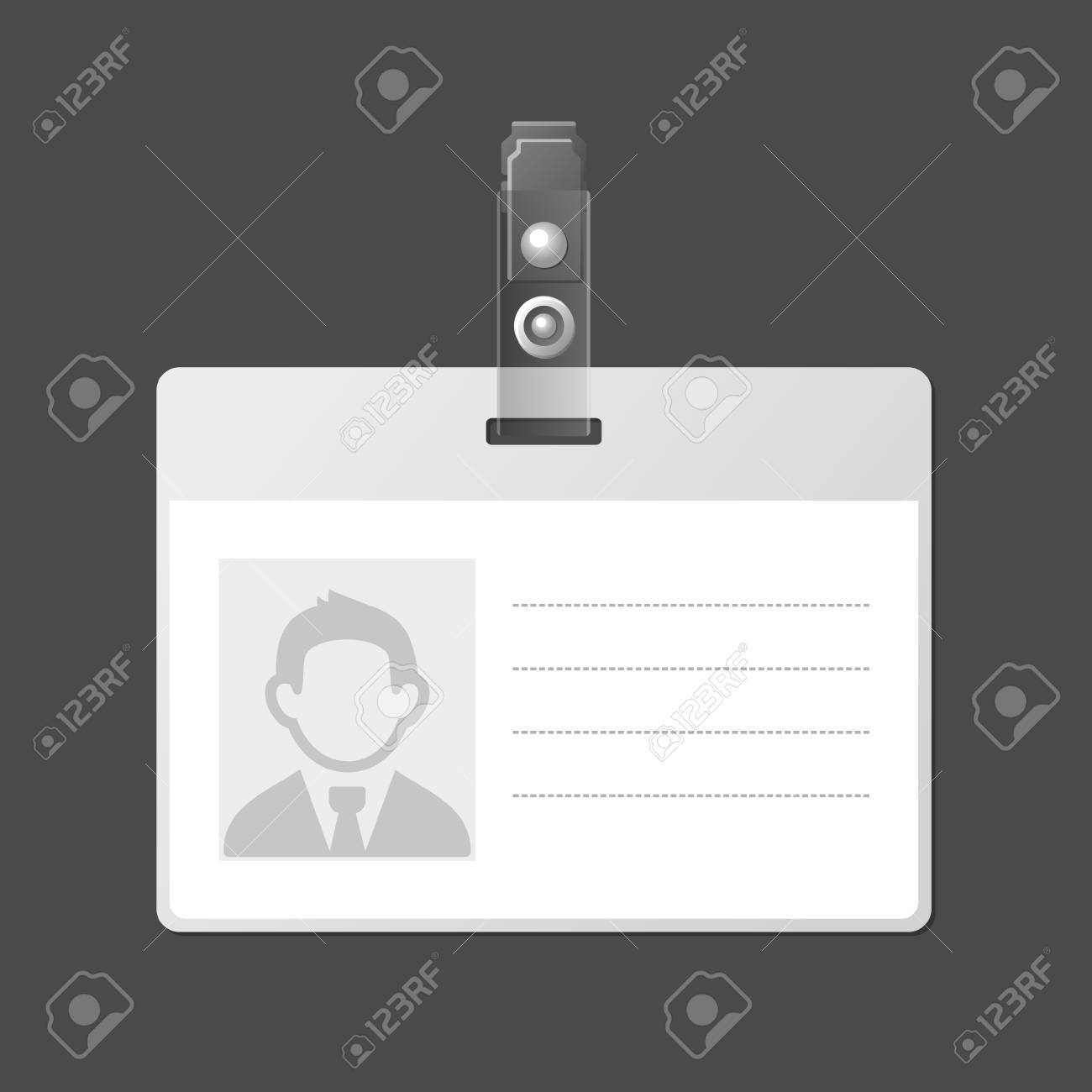 blank identification card badge id template identification template free