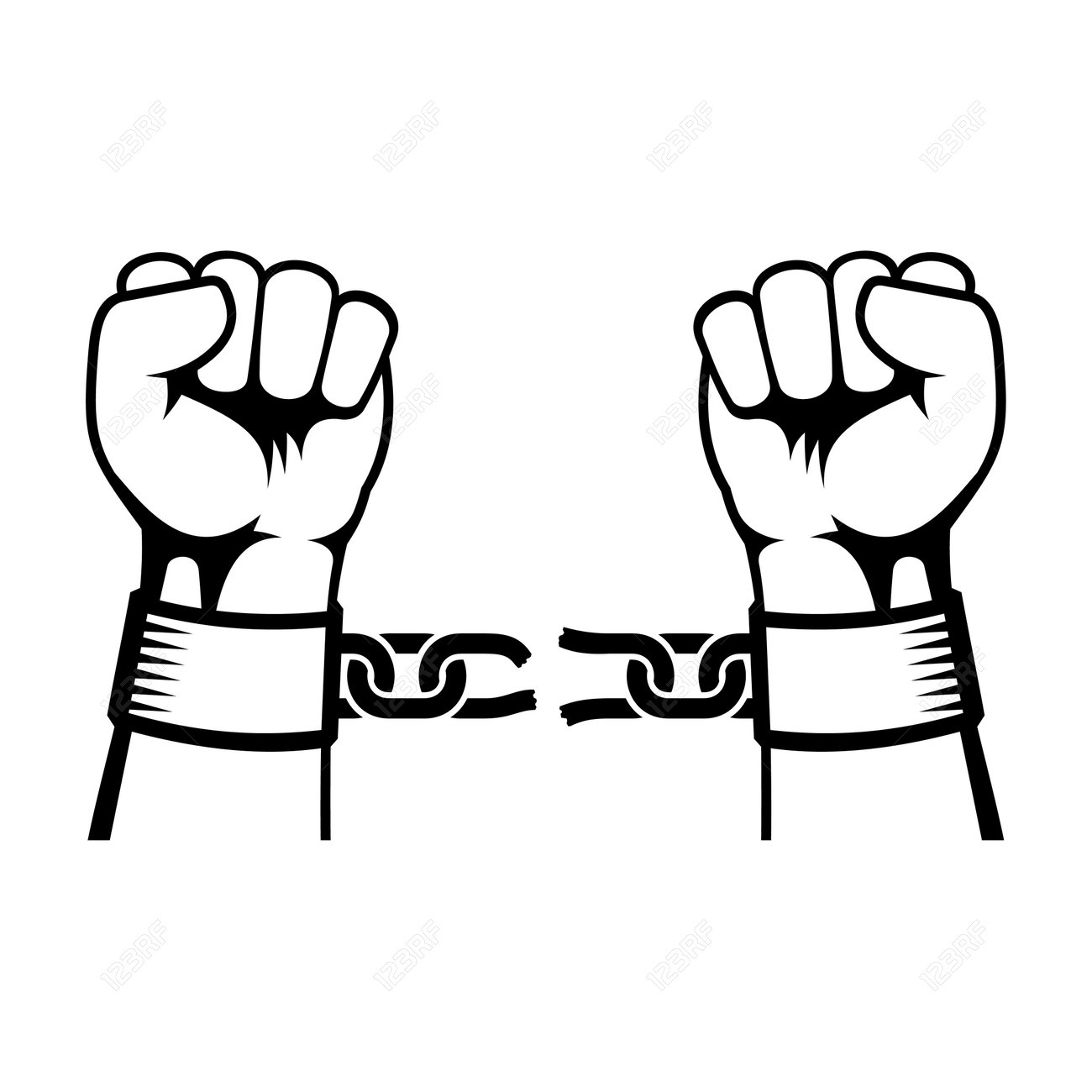 Hands Breaking Steel Chain Royalty Free Cliparts Vectors And Stock Illustration Image 37101906