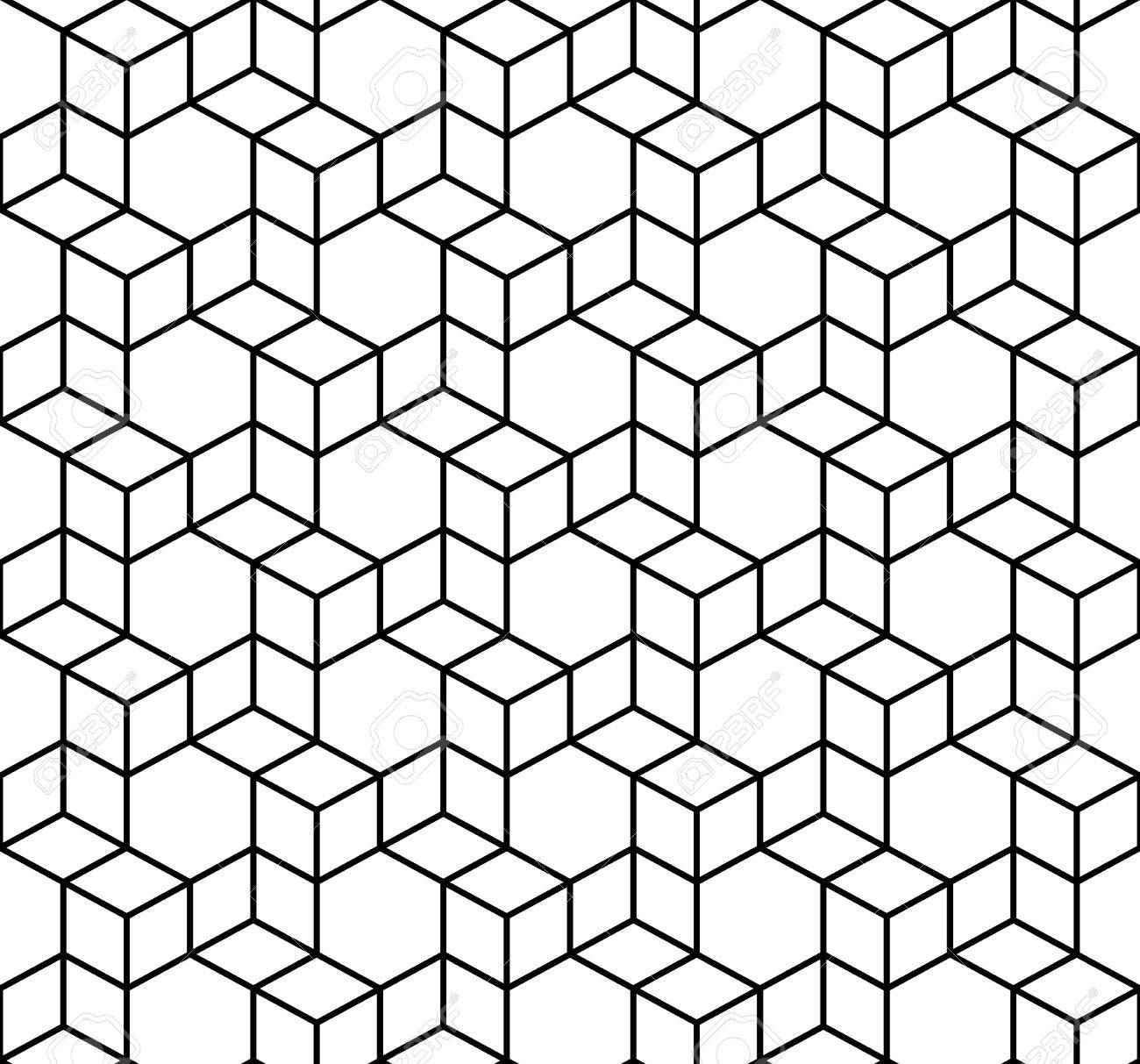 Seamless Geometric Box Pattern. Vector Royalty Free SVG  display picture 1