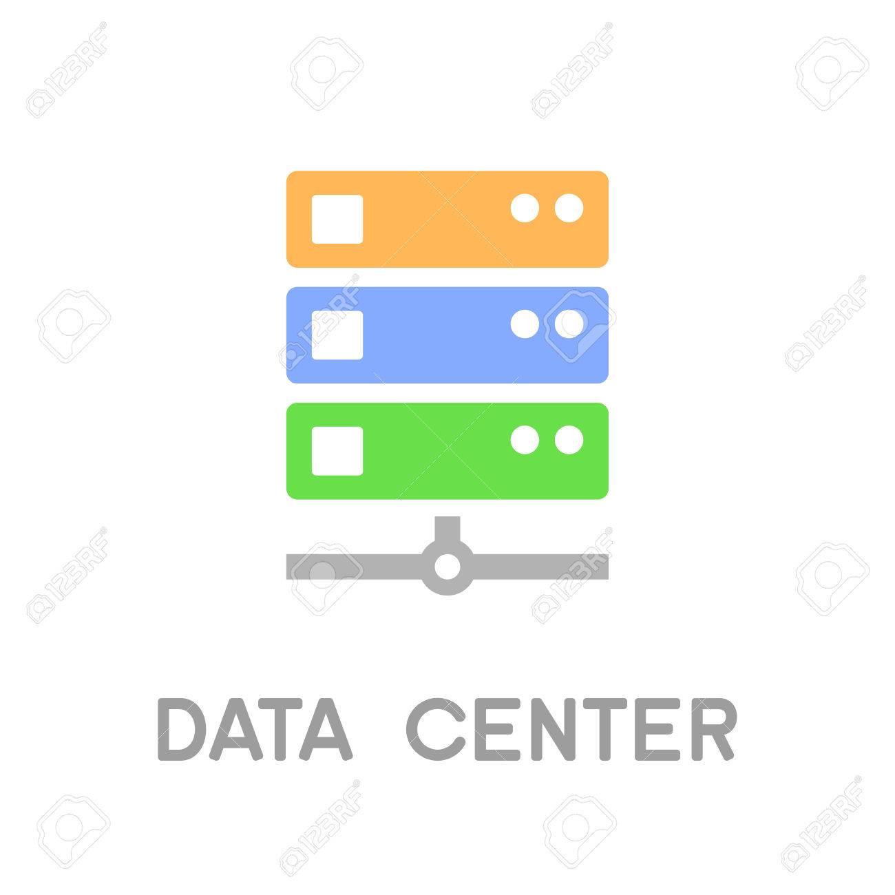 computer data server logo icon vector illustration royalty free