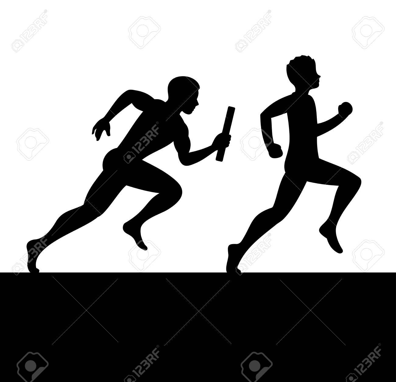 バトンを渡す 2 人でリレー 図 のイラスト素材 ベクタ Image バトンを渡す 2 人でリレー 図 のイラスト素材 ベクタ Image