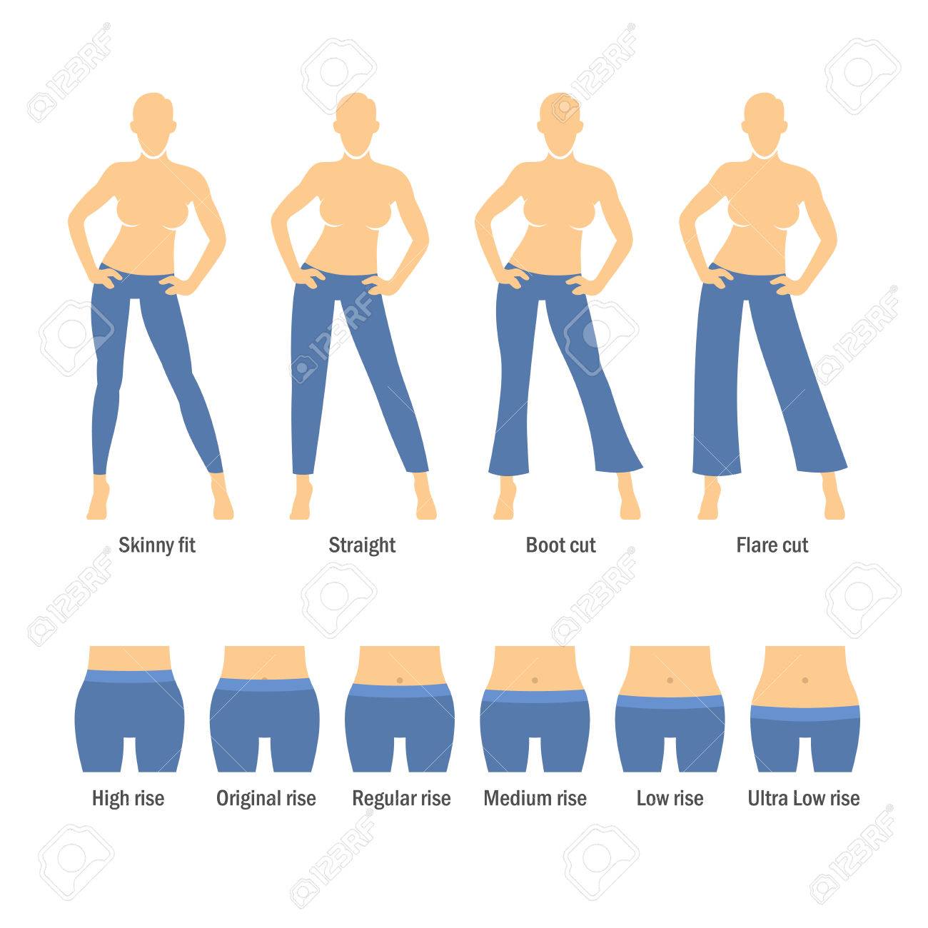 types of jeans cut for ladies