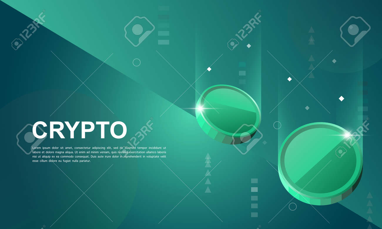 Banner Marketing Exchange Cryptocurrency. Green Coins Airdrop Background  Royalty Free SVG, Cliparts, Vectors, and Stock Illustration. Image  183684832.