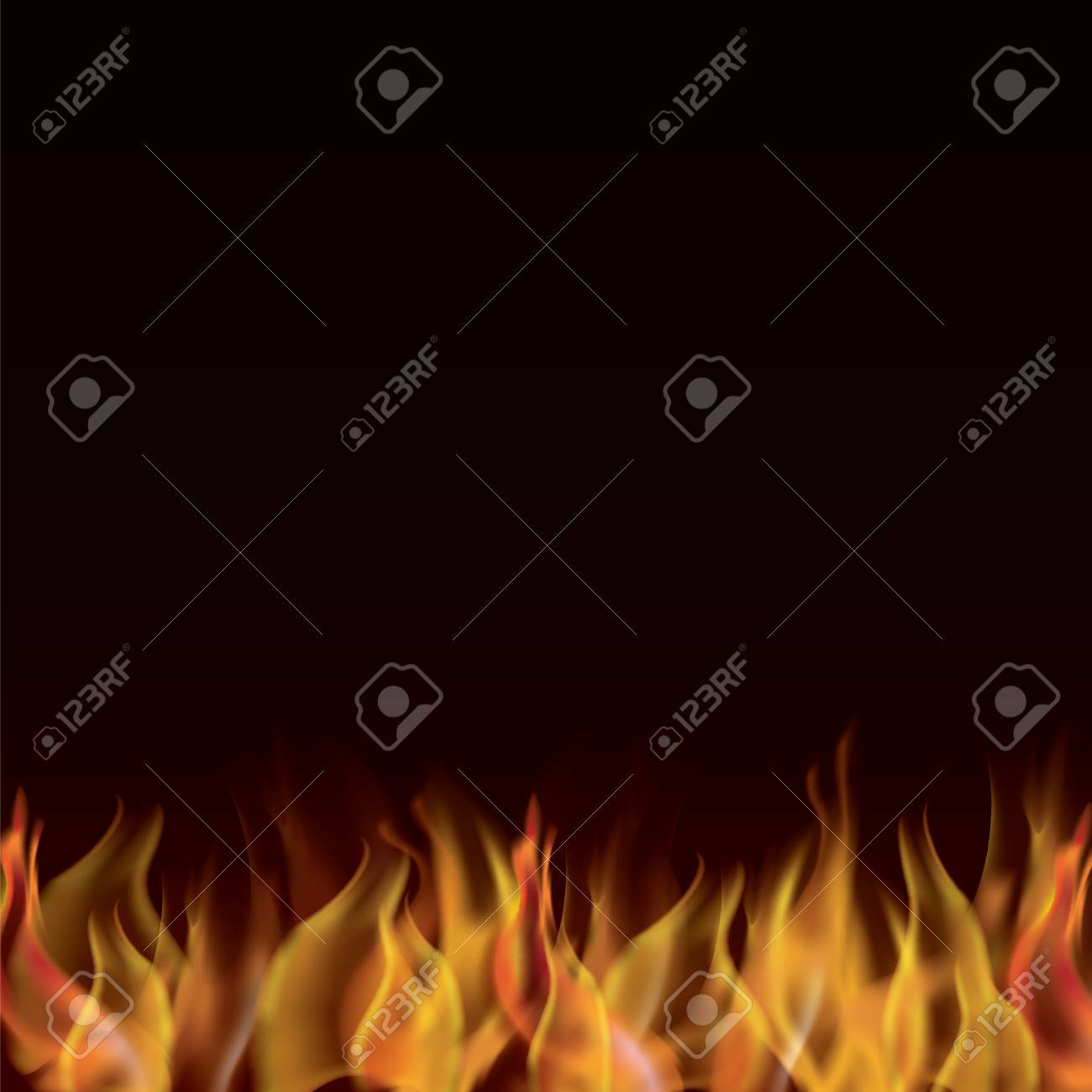 illustration of realistic fire flames backdrop which are copy