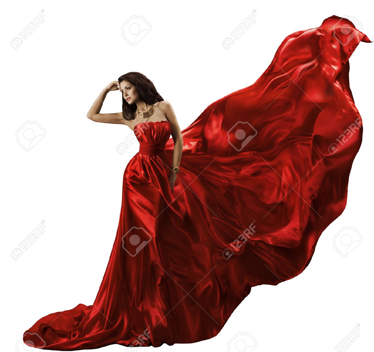 robe rouge soie