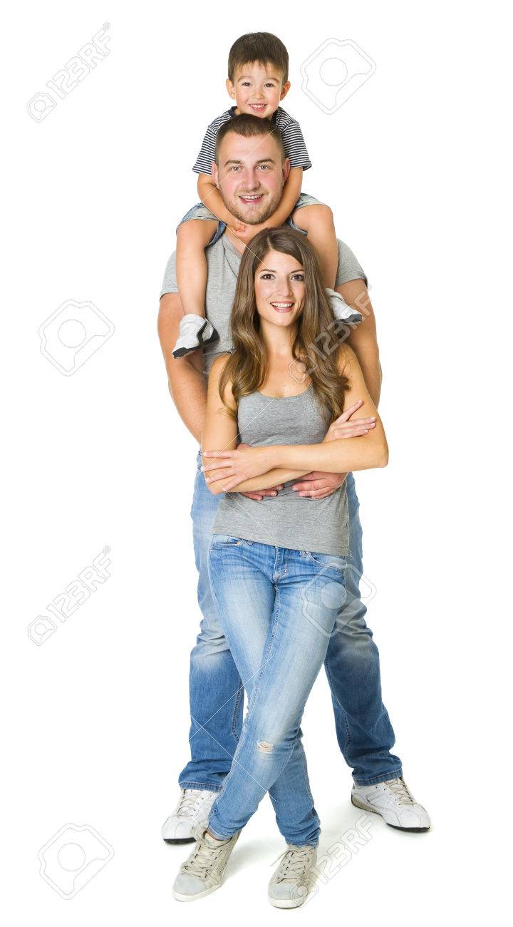 family three persons over