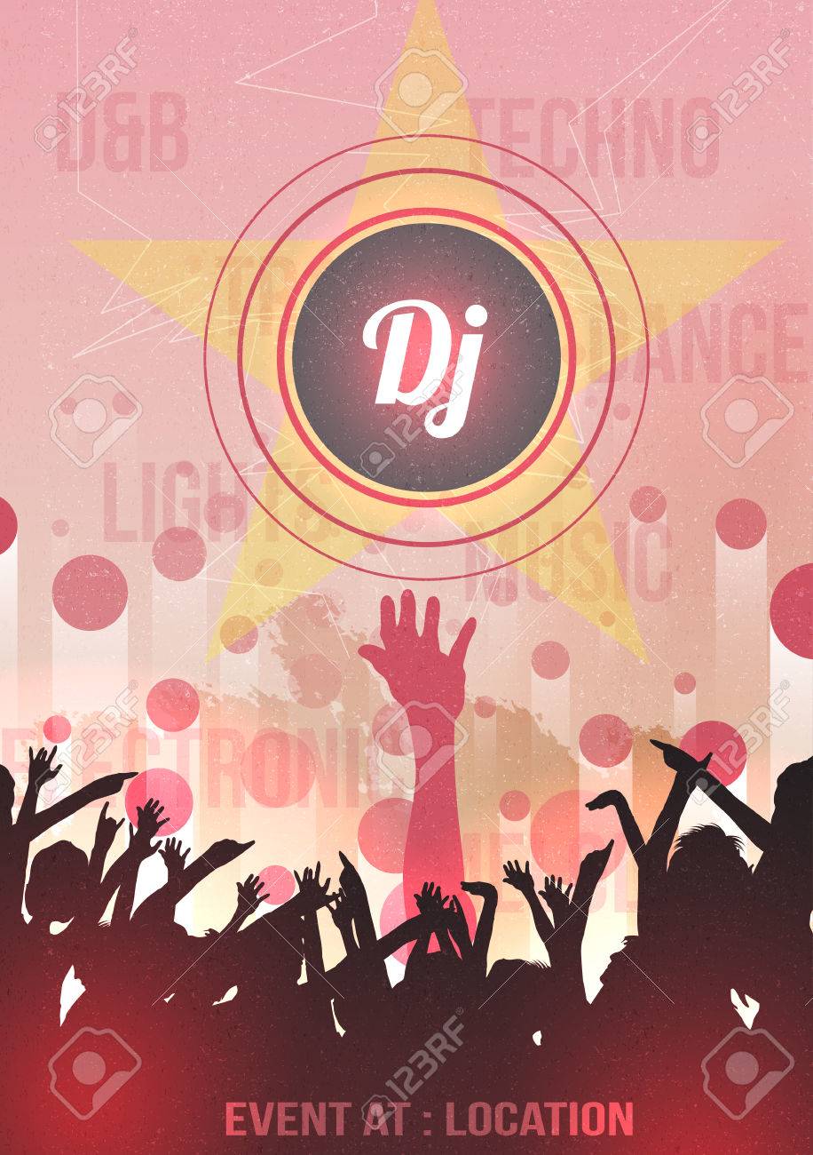 concert flyer template vector illustration royalty free cliparts concert flyer template