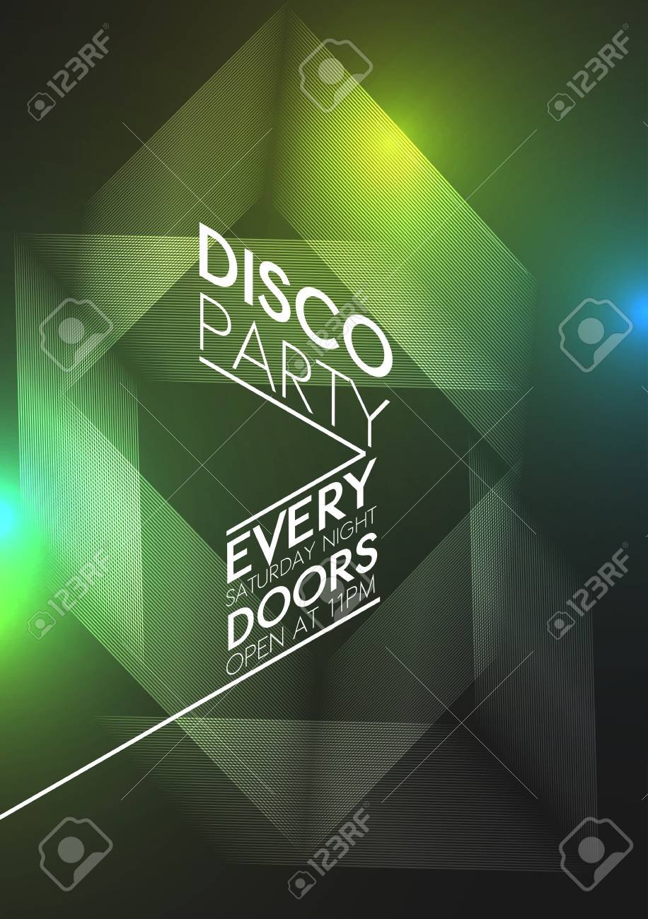 abstract party poster template vector illustration royalty free