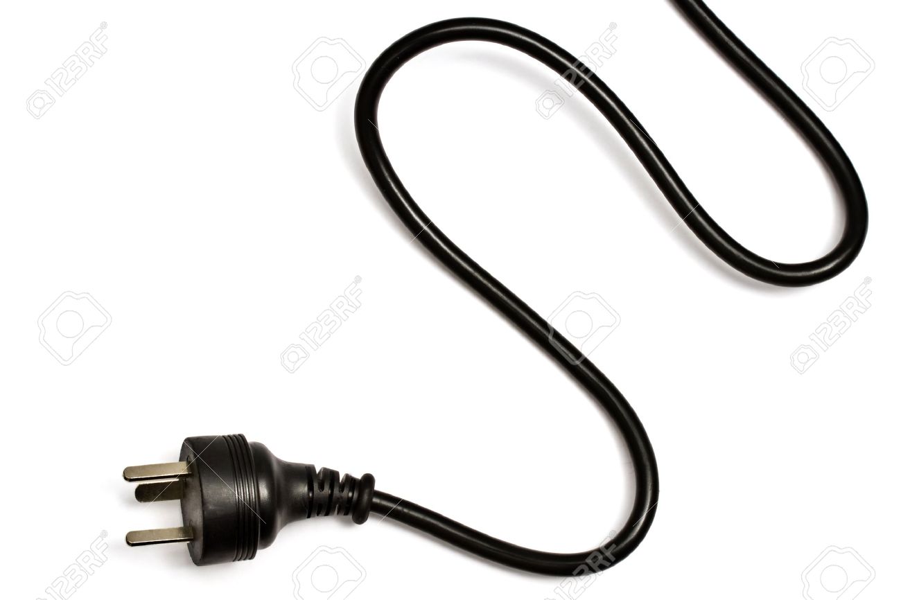 electric plug isolated on