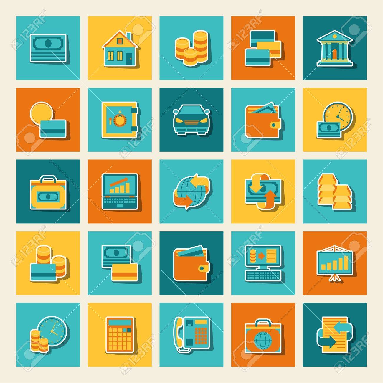 ビジネスや銀行のアイコンのセットです のイラスト素材 ベクタ