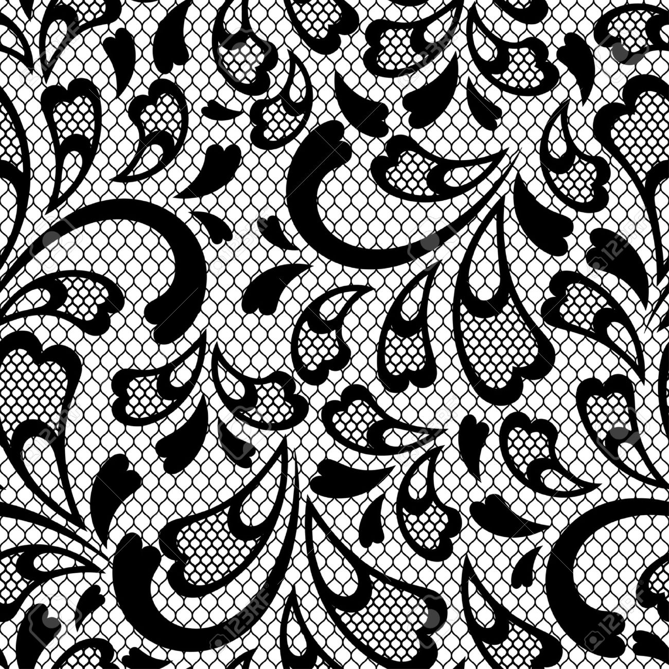 古いレースのシームレスなパターン ベクトルのテクスチャです のイラスト素材 ベクタ Image