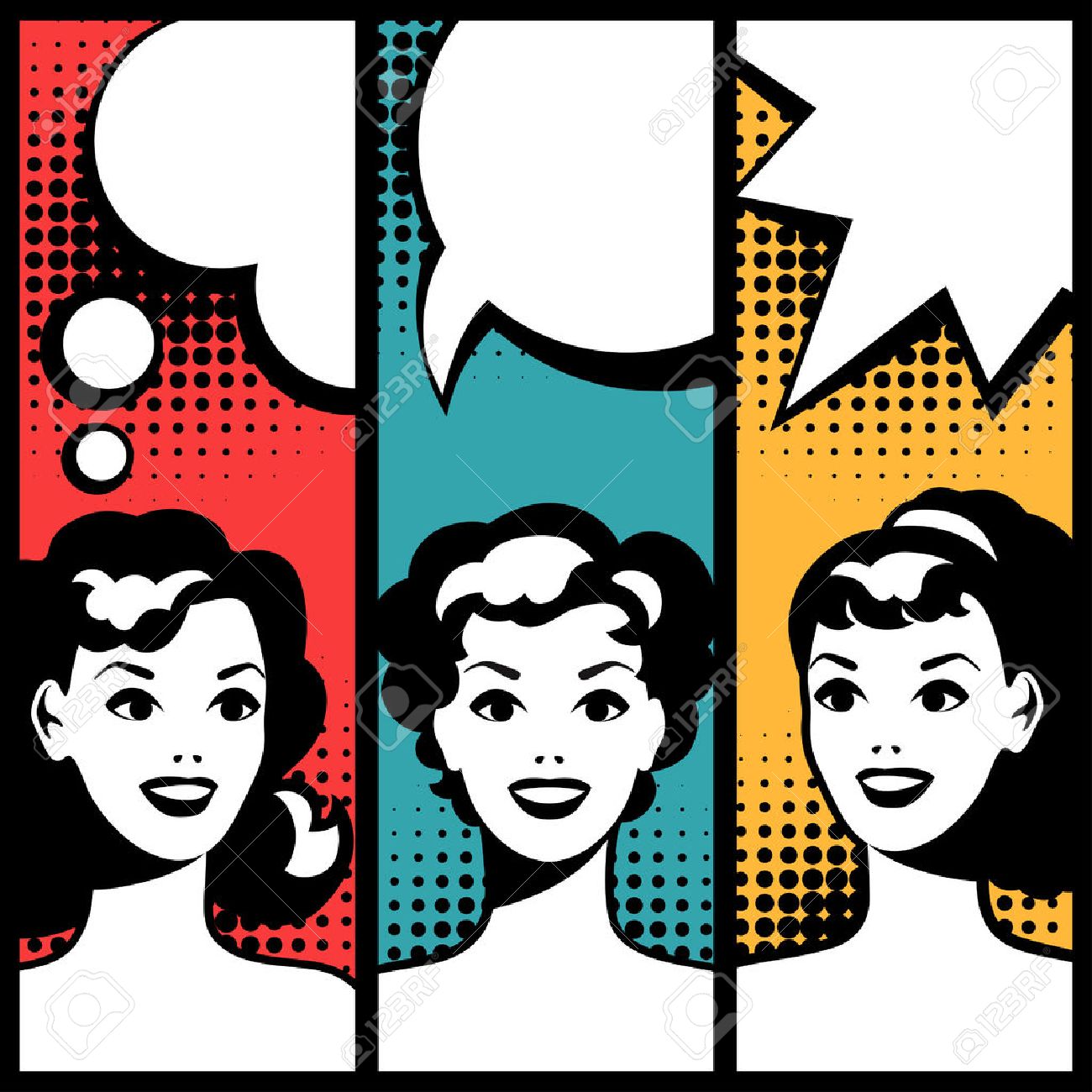 ポップアートのスタイル レトロな少女漫画本のイラスト のイラスト素材 ベクタ Image ポップアートのスタイル レトロな少女漫画本のイラスト のイラスト素材 ベクタ Image