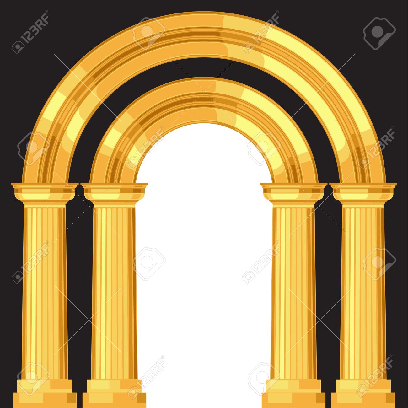 Doric Arc Grec Antique Réaliste Avec Des Colonnes Clip Art Libres Doric Arc Grec Antique Réaliste Avec Des Colonnes Clip Art Libres