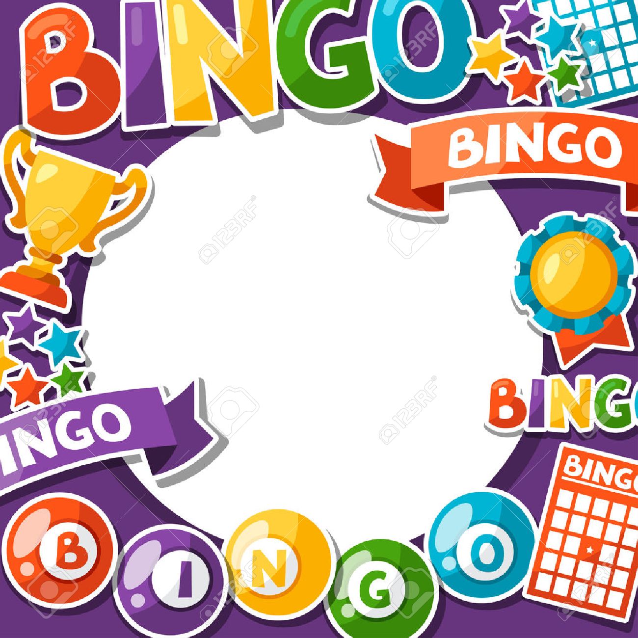 Bingo Or Lottery Game Background With Balls And Cards Bingo Or Lottery Game Background With Balls And Cards
