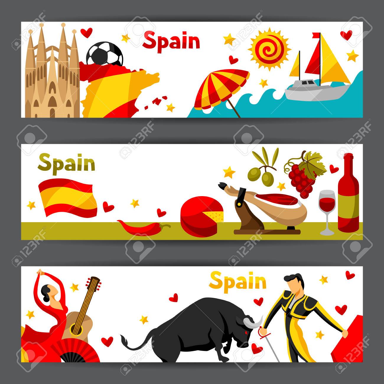 spain banners design spanish