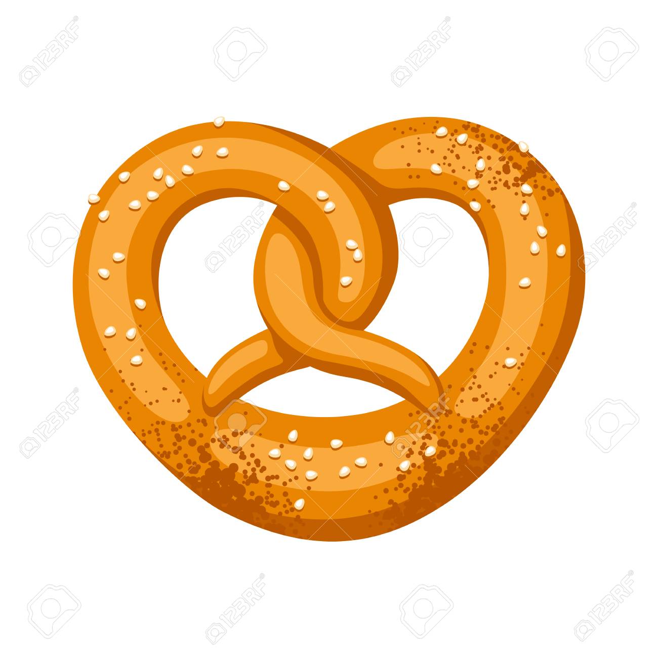 pretzel salt and soft illustration for oktoberfest royalty free