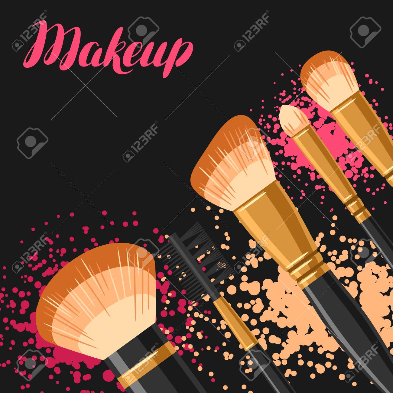 Conjunto De Pinceles Para Maquillaje. Fondo Para Catálogo O Publicidad Ilustraciones Svg, Vectoriales, Clip Art Vectorizado Libre De Derechos. Image 85309697. Conjunto De Pinceles Para Maquillaje. Fondo Para Catálogo O Publicidad Ilustraciones Svg, Vectoriales, Clip Art Vectorizado Libre De Derechos. Image 85309697.