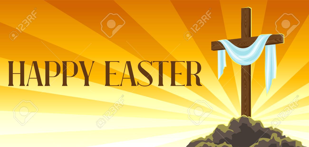 Silhueta Da Cruz De Madeira Com Saia Ilustracao Ou Cartao Feliz Do Conceito Da Pascoa Simbolo Religioso Da Fe Contra O Ceu Do Nascer Do Sol Ilustraciones Vectoriales Clip Art Vectorizado Libre