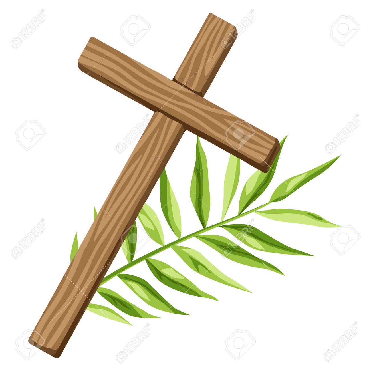 十字架と鳩の風キャンバスウォールアート 宗教的キリスト教壁アート 信仰の絵 創造的なアートワーク キリストのデザインポスター キャン 木の十字架とヤシの 枝のキリスト教のイラスト。幸せなイースター画像。信仰の宗教的シンボル。のイラスト素材・ベクター Image 197334020, image size:1300x1300