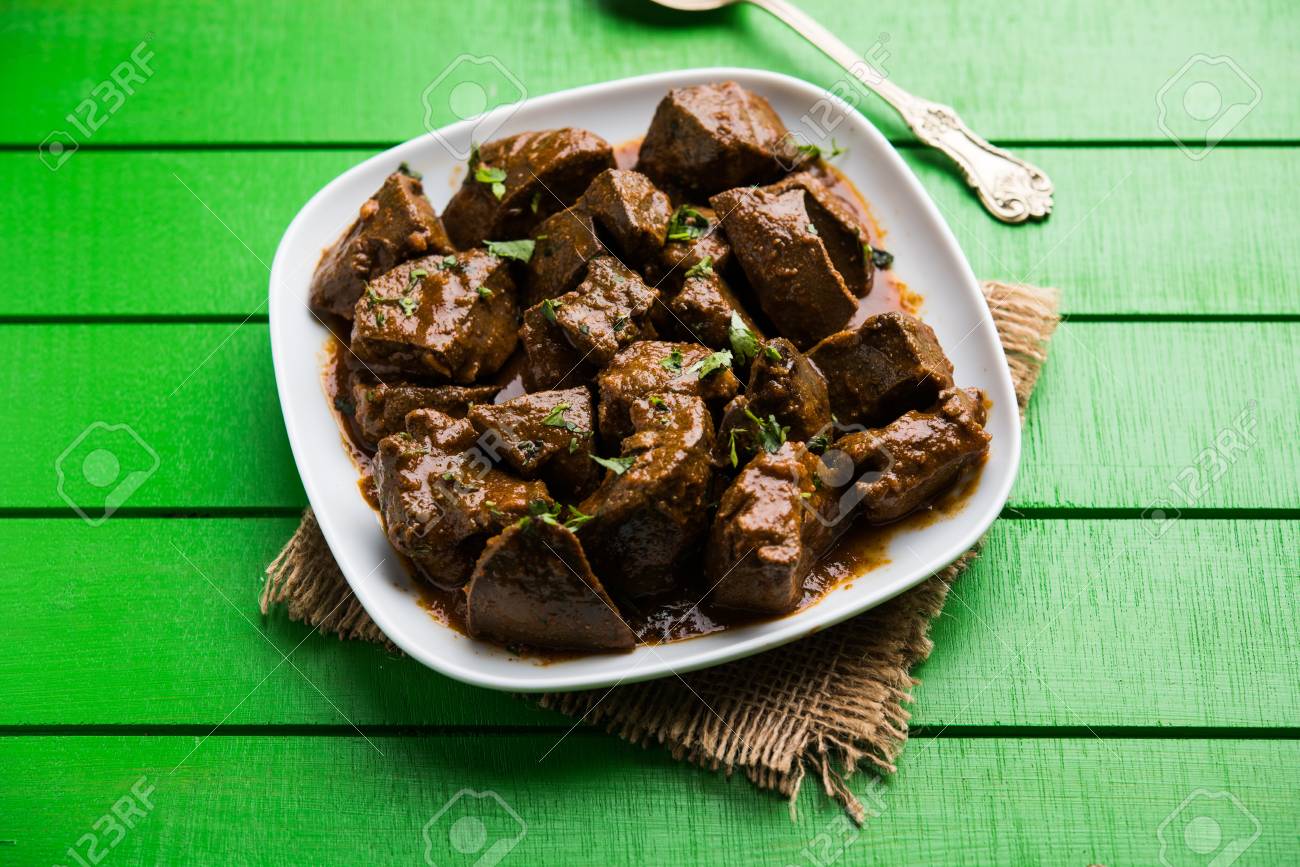 Mutton Liver Fry Or Kaleji Masala Popular Non Vegetarian Recipe From India And Pakistan Served Dry Or With Curry In A Bowl Karahi Or Plate Stock Photo Picture And Royalty Free Image