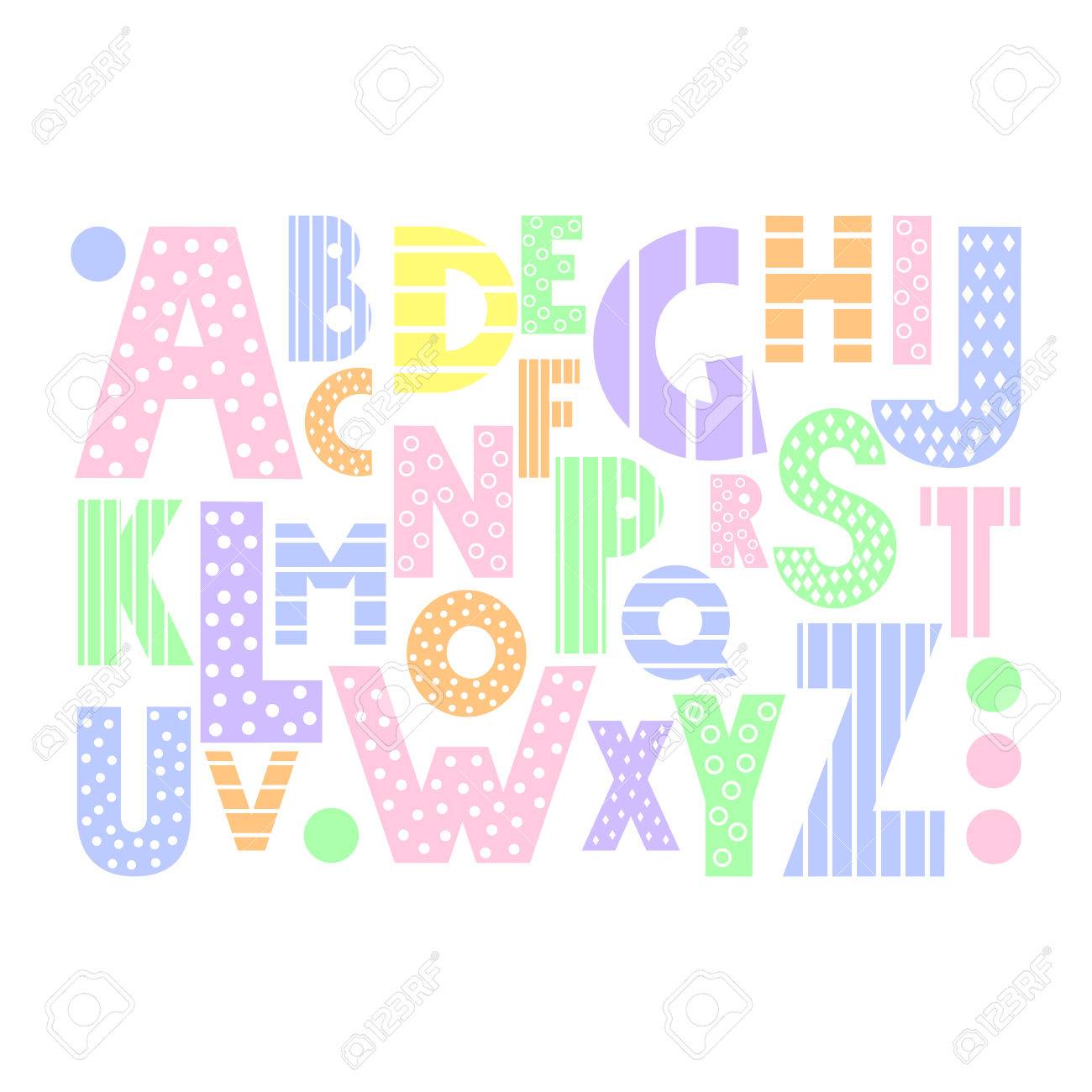 colorful cartoon alphabet on white background cute abc design white letters on book cover
