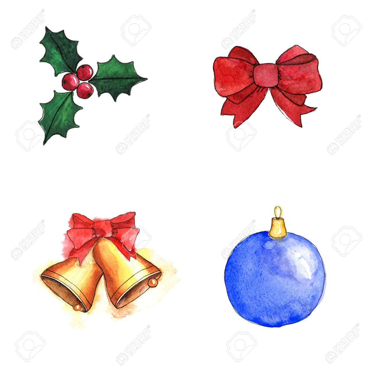 Christmas Decorations Set. Illustration 