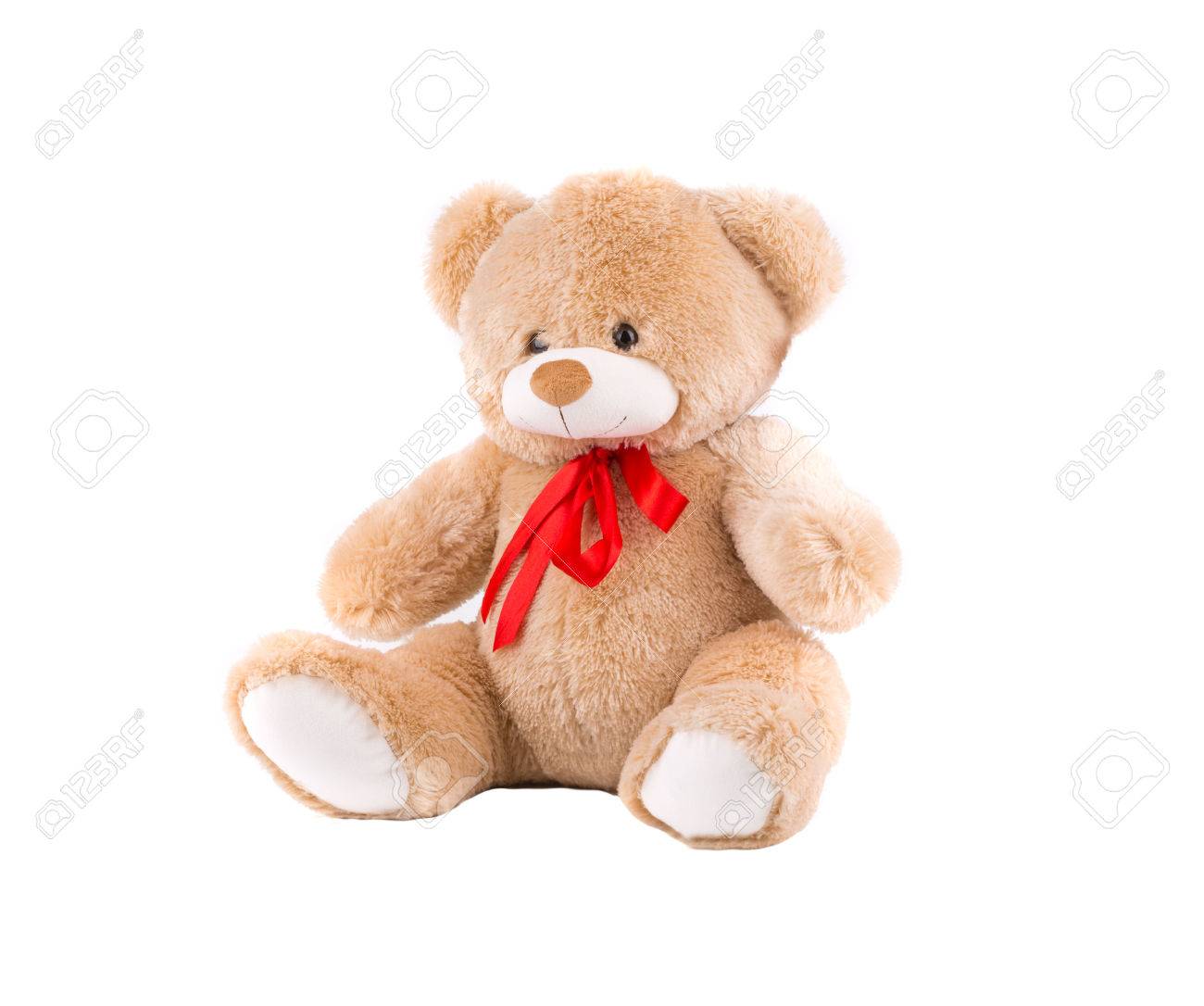 Oso De Peluche De Peluche De Hollyhome Con Lazo Rojo Suave D Oso De Peluche De Peluche De Hollyhome Con Lazo Rojo Suave D
