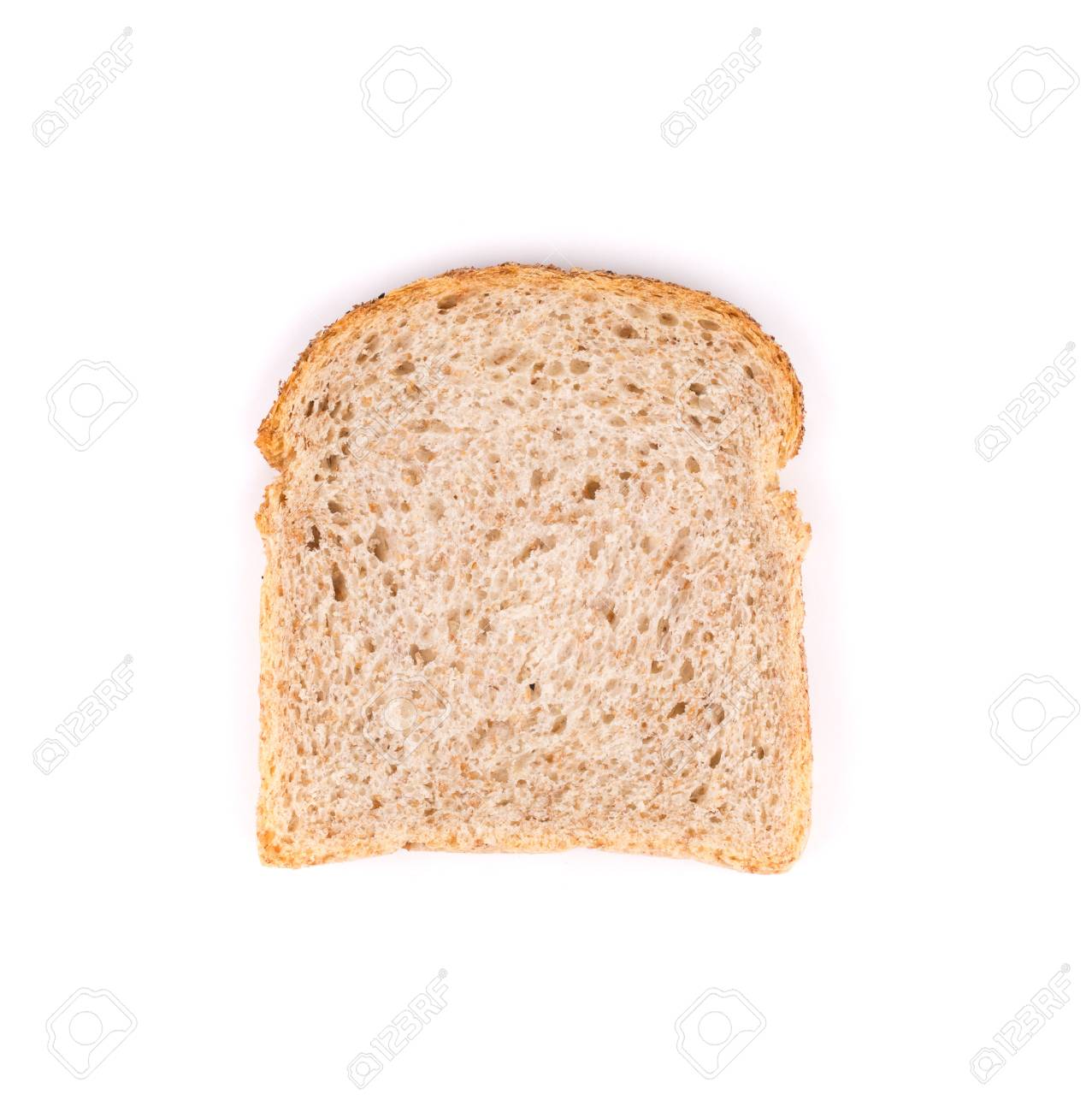 Brown White Bread Slice Isolated On A White Background Stock Photo