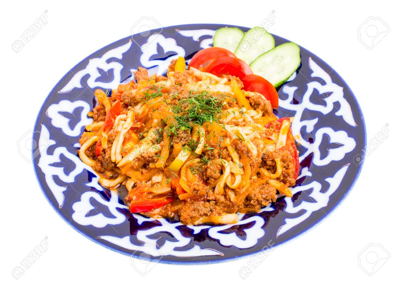 Asian noodles baked foto 759