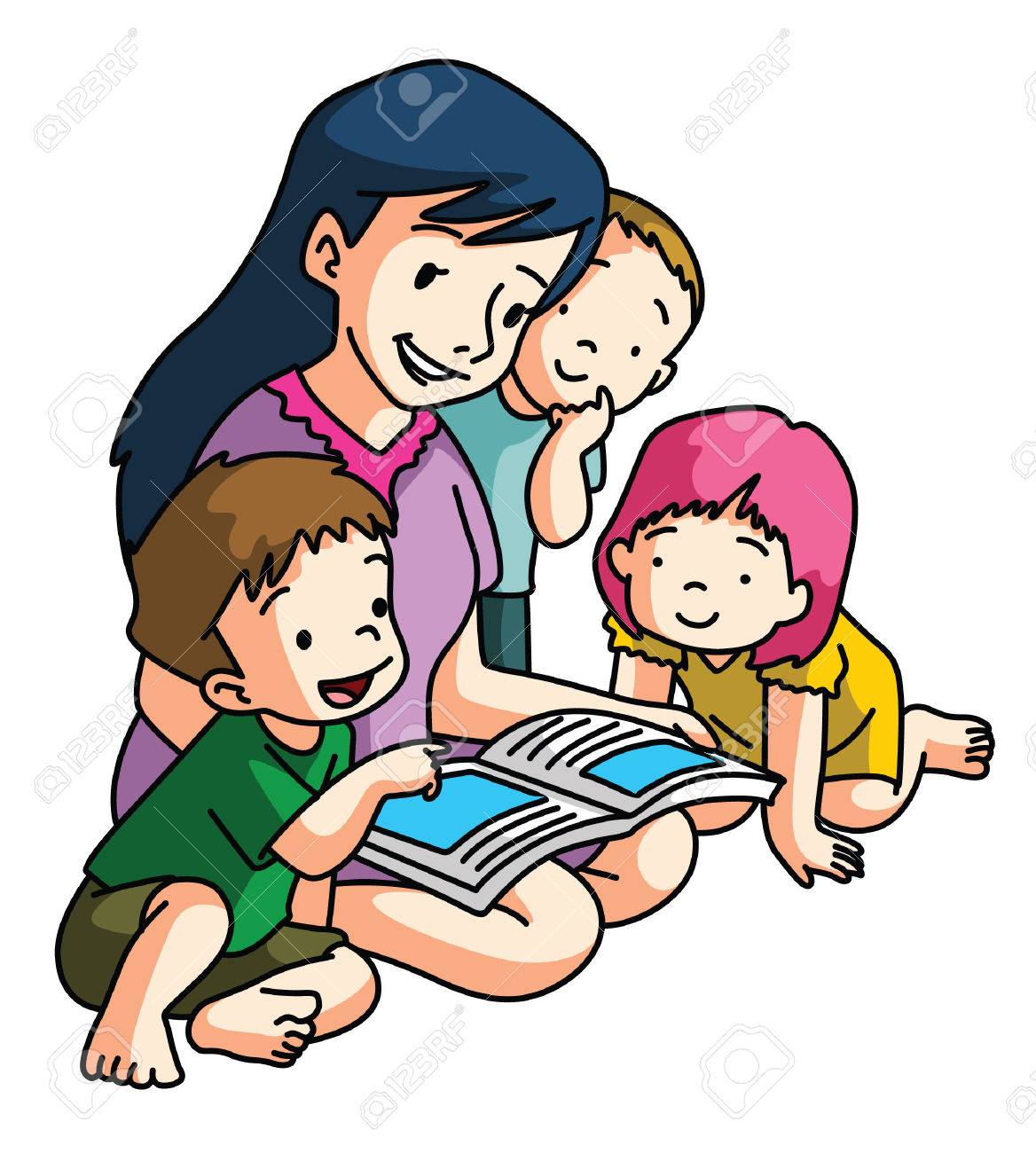 Mother Telling Story Royalty Free SVG, Cliparts, Vectors, and Stock  Illustration. Image 33345914.