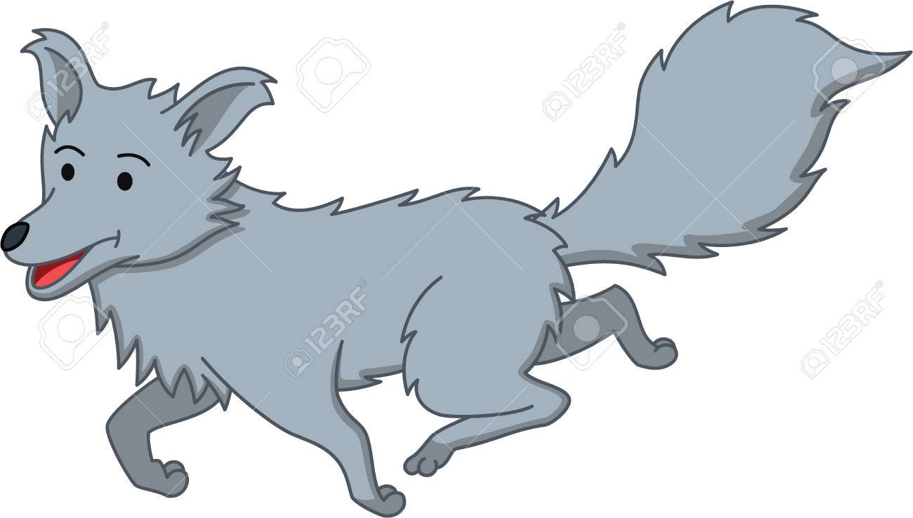 狼漫画イラストのイラスト素材 ベクタ Image 46578915