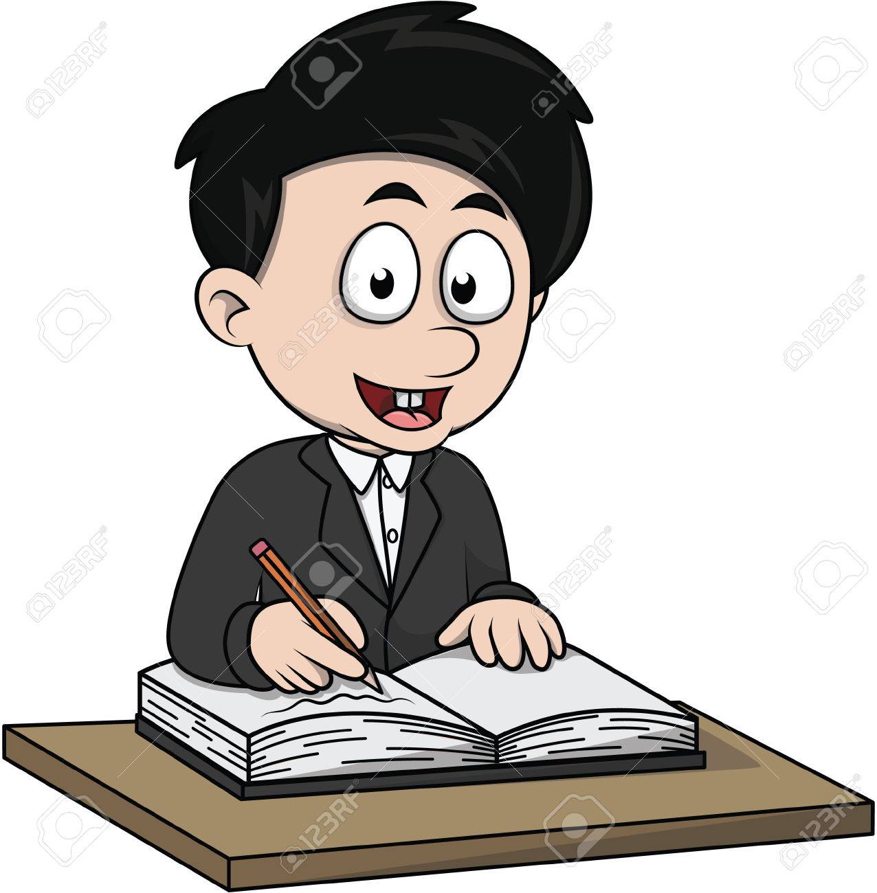 子供勉強漫画イラストのイラスト素材 ベクタ Image