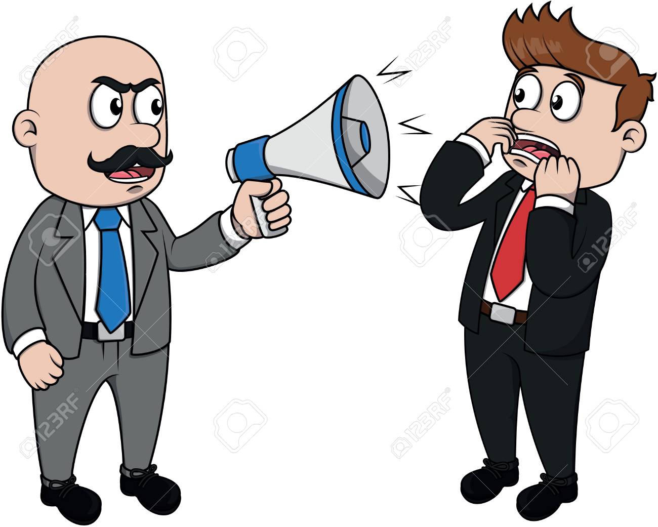 Bad Boss Angry With Megaphone Royalty Free SVG, Cliparts, Vectors, And  Stock Illustration. Image 52041298.