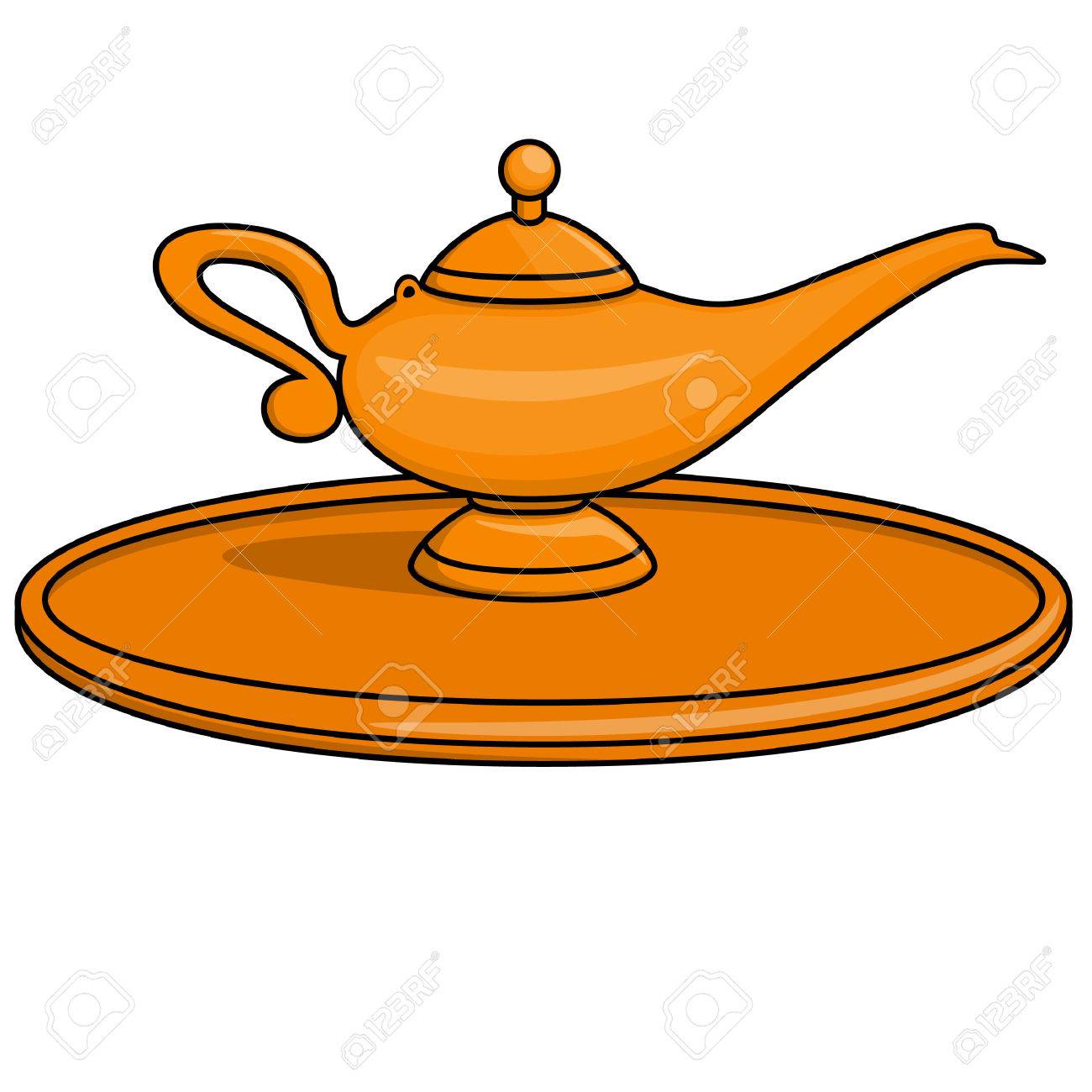 Genio De La Lampara Magica Ilustraciones Vectoriales Clip Art Vectorizado Libre De Derechos Image 56256631 genio de la lampara magica