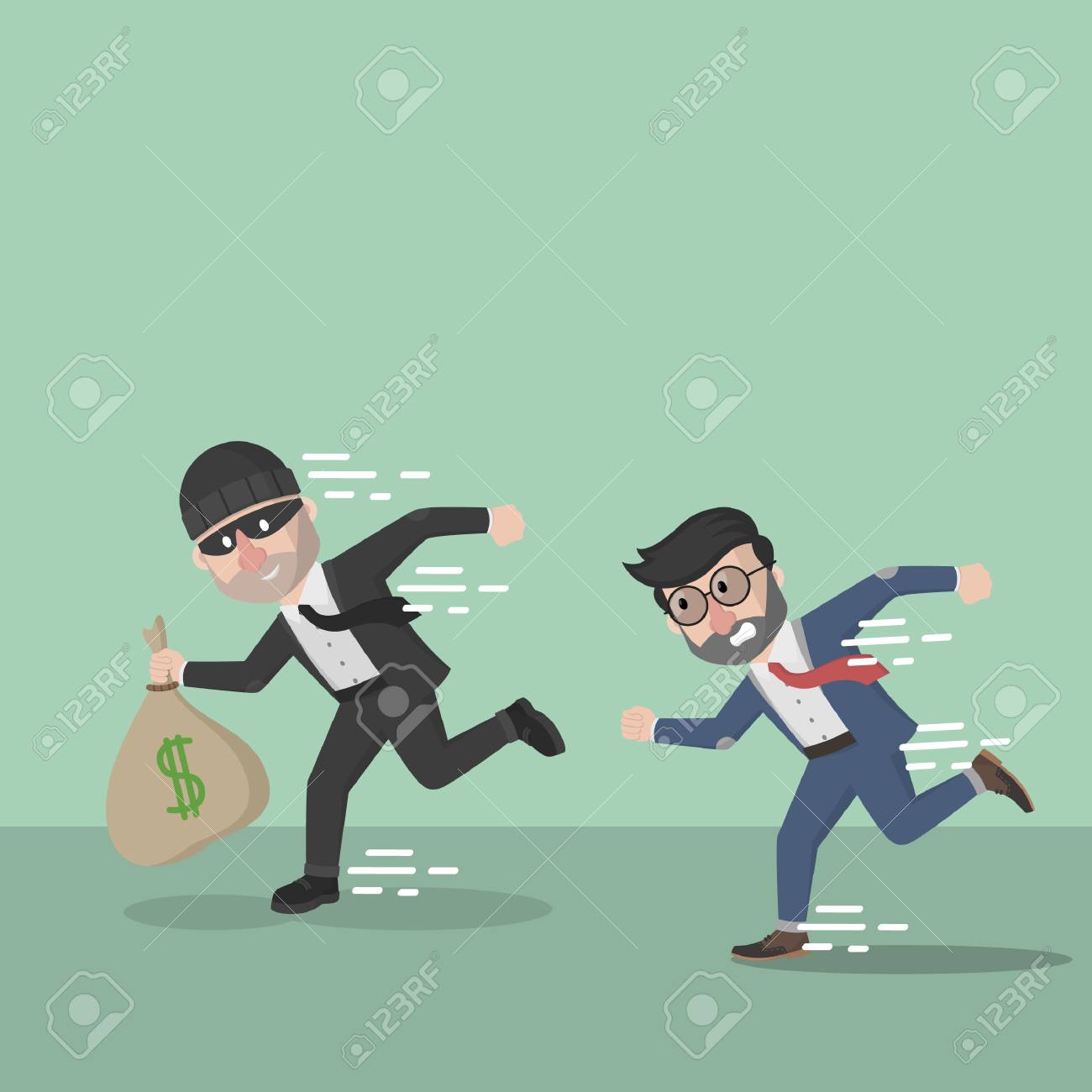Business Man Catch A Thief - 