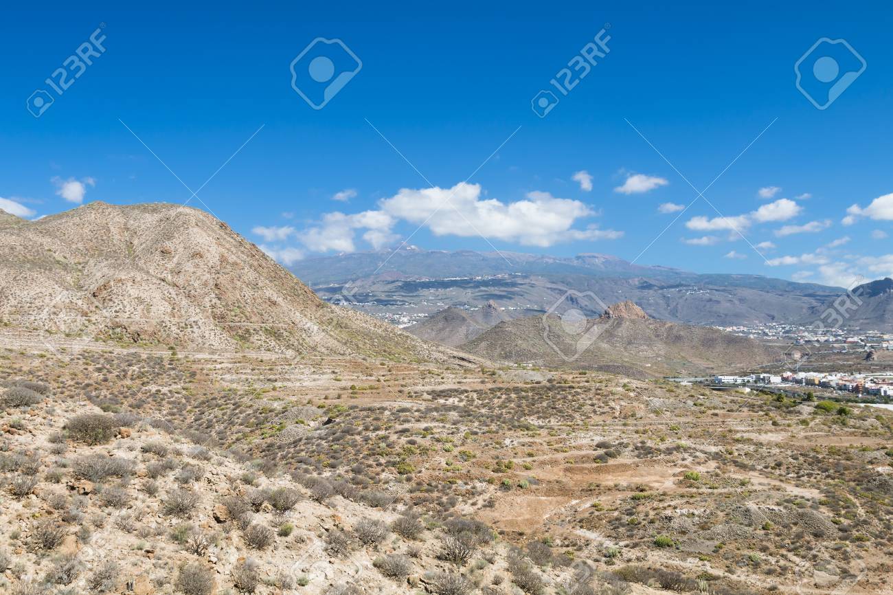 The Village Of Cho In The South West Highlands Of Tenerife Spain With View To The Teide Stock Photo Picture And Royalty Free Image Image