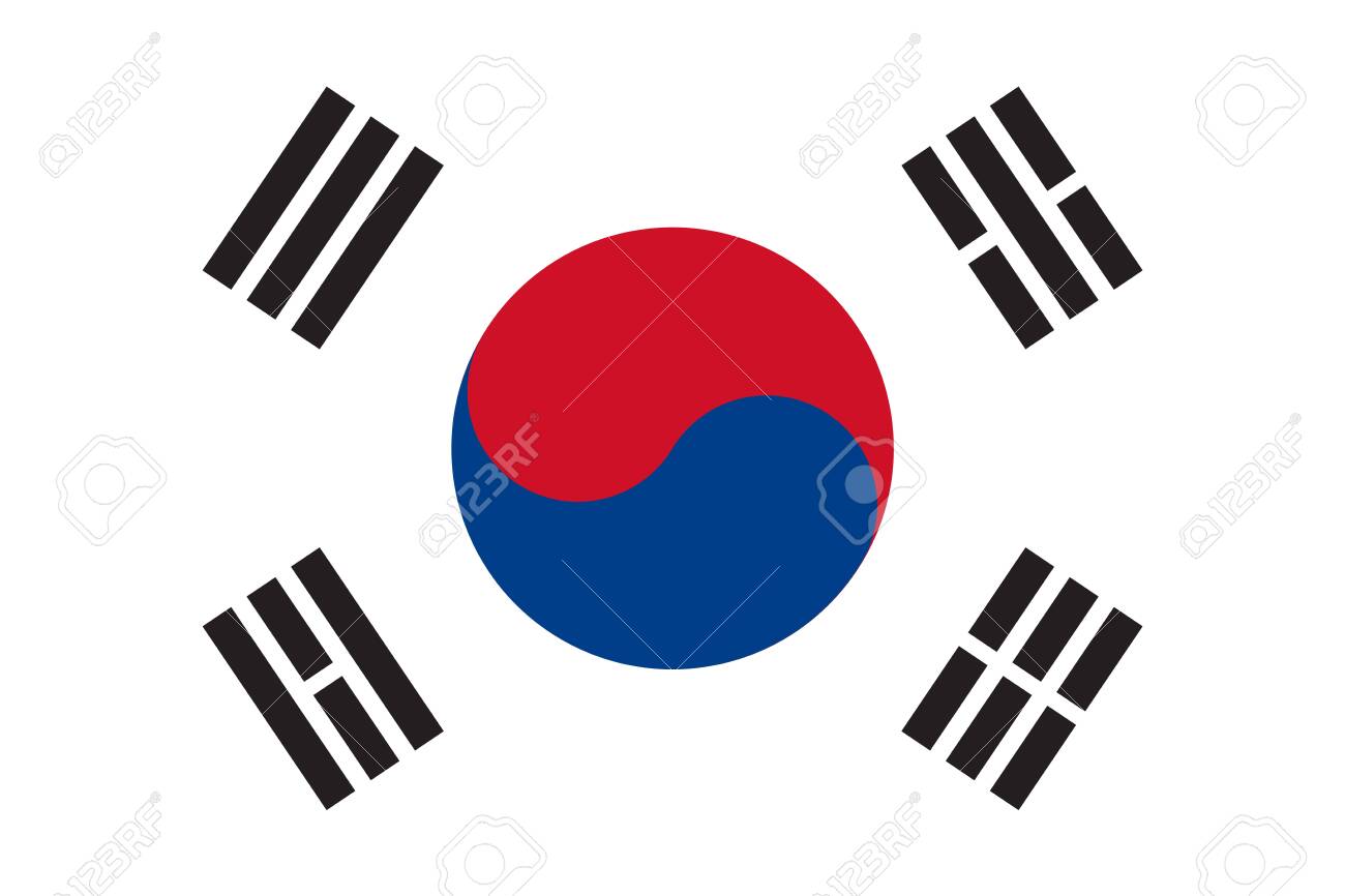 South Korea Flag Vector, Korean National Patriotic Symbol Illustration -  Symbol,sign,icon,sticker,backgrounds And Wallpapers. Клипарты, SVG,  векторы, и Набор Иллюстраций Без Оплаты Отчислений. Image 131818834